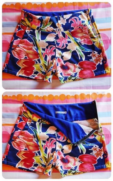 SHORTS CÓS ALTO FLORAL