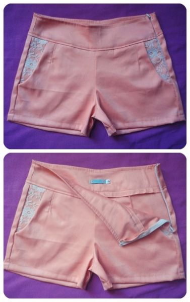 SHORTS CÓS ALTO SALMON