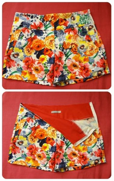 SHORTS CÓS ALTO ESTAMPA FLORAL